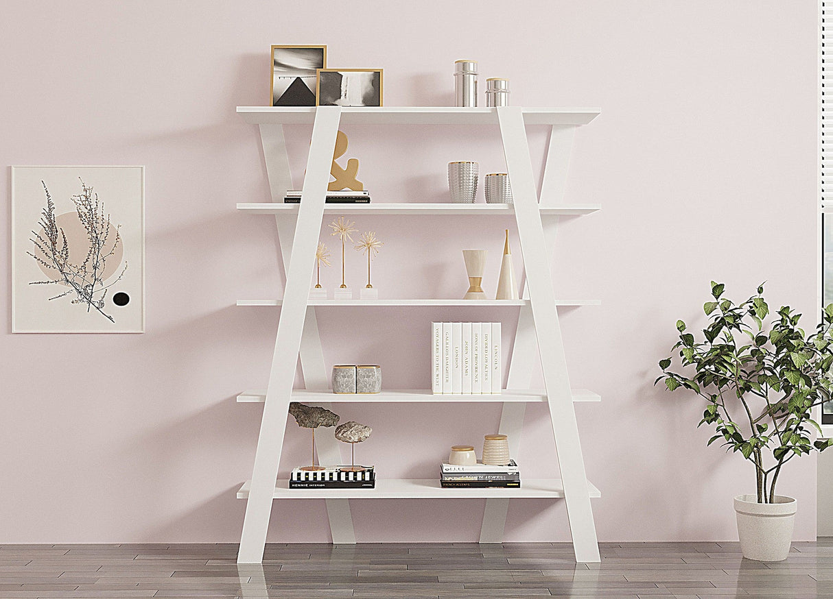 Bibliotecă Conde, Diverse culori, 120x25x150 cm - Alb | SKU: 835PUQ5310 | Bibliotecă Conde, 120x25x150 cm, varianta Alb, produs pentru amenajarea locuinței, disponibil online în România la CasaMob