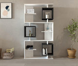 Biblioteca Edi cu 9 Rafturi, 90 X 172 X 25 Cm - Antracit alb, SKU 835PUQ5316