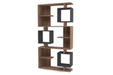 Biblioteca Edi cu 9 Rafturi, 90 X 172 X 25 Cm - Antracit Pin Atlantic, SKU 835PUQ5316