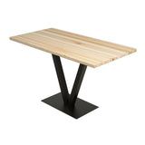 Masă dining Sun Table, Silverbirch - Negru, 130x66x77 cm