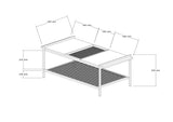 Măsuță de cafea Mata, Diverse culori, Diverse dimensiuni - Nuc - Negru - 120x56x45 cm | SKU: 835PUQ6212 | Măsuță de cafea Mata, varianta Nuc - Negru - 120x56x45 cm, produs pentru amenajarea locuinței, disponibil online în România la CasaMob