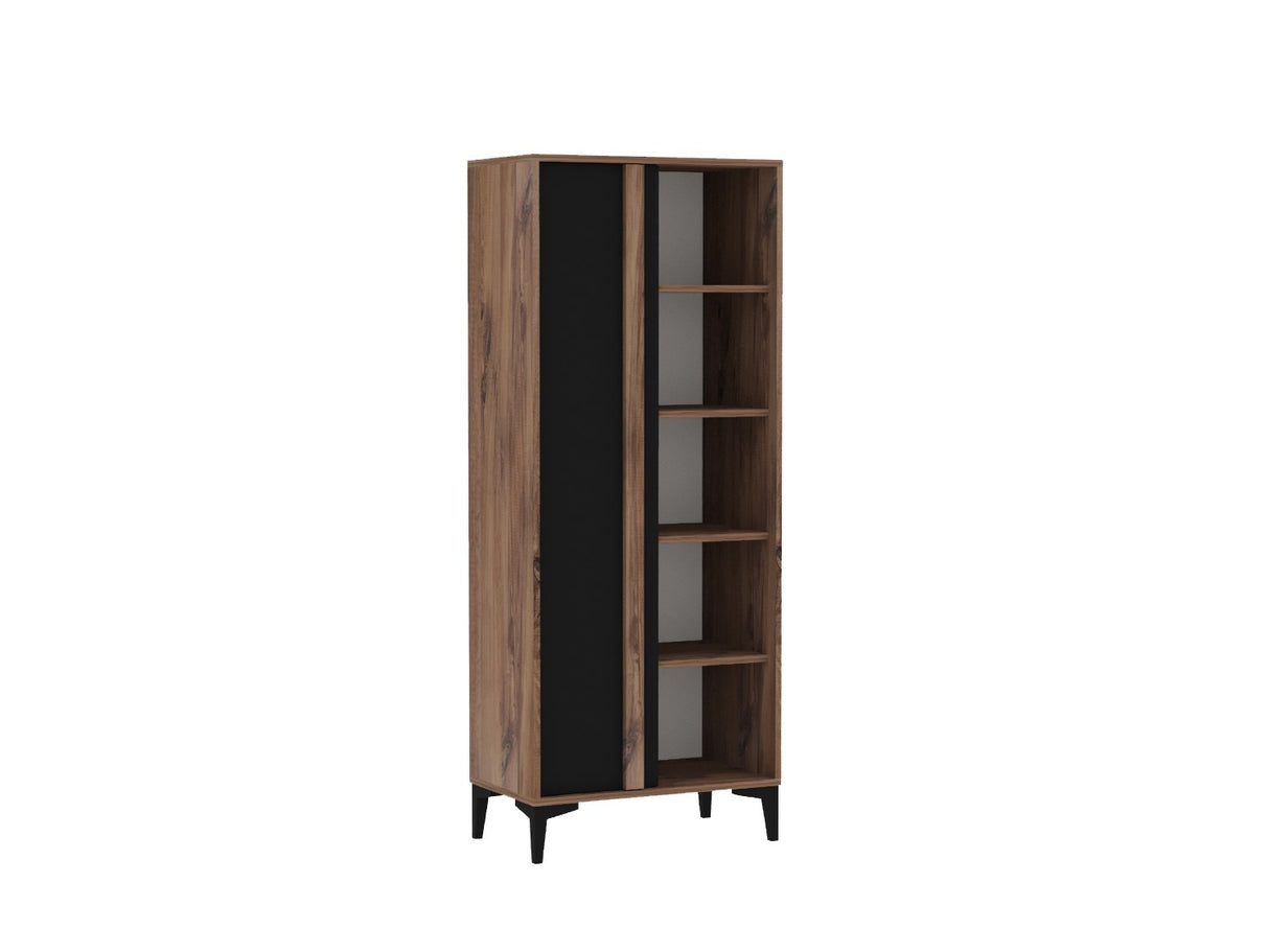 Bibliotecă Iraz, Atlantic - Antracit, 70x30x175 cm