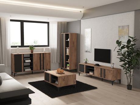 Set mobilă pentru sufragerie Laçin, Atlantic - Antracit, 180x40x50 cm