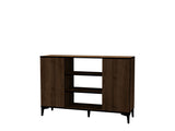 Set mobilă pentru sufragerie Goral, Nuc - Negru, 180x40x45 cm