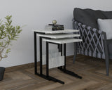 Set 3 măsuțe de cafea Sali, Diverse culori, 40x40x55 cm - Negru - Cyrstal | SKU: 835PUQ6243 | Set 3 măsuțe de cafea Sali, 40x40x55 cm, varianta Negru - Cyrstal, produs pentru amenajarea locuinței, disponibil online în România la CasaMob