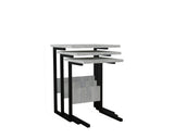 Set 3 măsuțe de cafea Sali, Diverse culori, 40x40x55 cm - Negru - Cyrstal | SKU: 835PUQ6243 | Set 3 măsuțe de cafea Sali, 40x40x55 cm, varianta Negru - Cyrstal, produs pentru amenajarea locuinței, disponibil online în România la CasaMob