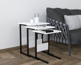 Set 3 măsuțe de cafea Sali, Diverse culori, 40x40x55 cm - Negru - Alb | SKU: 835PUQ6246 | Set 3 măsuțe de cafea Sali, 40x40x55 cm, varianta Negru - Alb, produs pentru amenajarea locuinței, disponibil online în România la CasaMob