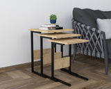 Set 3 măsuțe de cafea Sali, Diverse culori, 40x40x55 cm - Negru - Stejar safir | SKU: 835PUQ6248 | Set 3 măsuțe de cafea Sali, 40x40x55 cm, varianta Negru - Stejar safir, produs pentru amenajarea locuinței, disponibil online în România la CasaMob