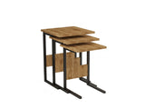 Set 3 măsuțe de cafea Sali, Diverse culori, 40x40x55 cm - Negru - Oud | SKU: 835PUQ6249 | Set 3 măsuțe de cafea Sali, 40x40x55 cm, varianta Negru - Oud, produs pentru amenajarea locuinței, disponibil online în România la CasaMob