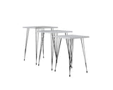 Set 3 măsuțe de cafea Mali, Diverse culori, Diverse dimensiuni - Negru - Alb - 40x40x55 cm | SKU: 835PUQ6252 | Set 3 măsuțe de cafea Mali, varianta Negru - Alb - 40x40x55 cm, produs pentru amenajarea locuinței, disponibil online în România la CasaMob