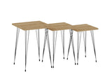 Set 3 măsuțe de cafea Mali, Diverse culori, Diverse dimensiuni - Negru - Stejar safir - 40x40x55 cm | SKU: 835PUQ6253 | Set 3 măsuțe de cafea Mali, varianta Negru - Stejar safir - 40x40x55 cm, produs pentru amenajarea locuinței, disponibil online în România la CasaMob