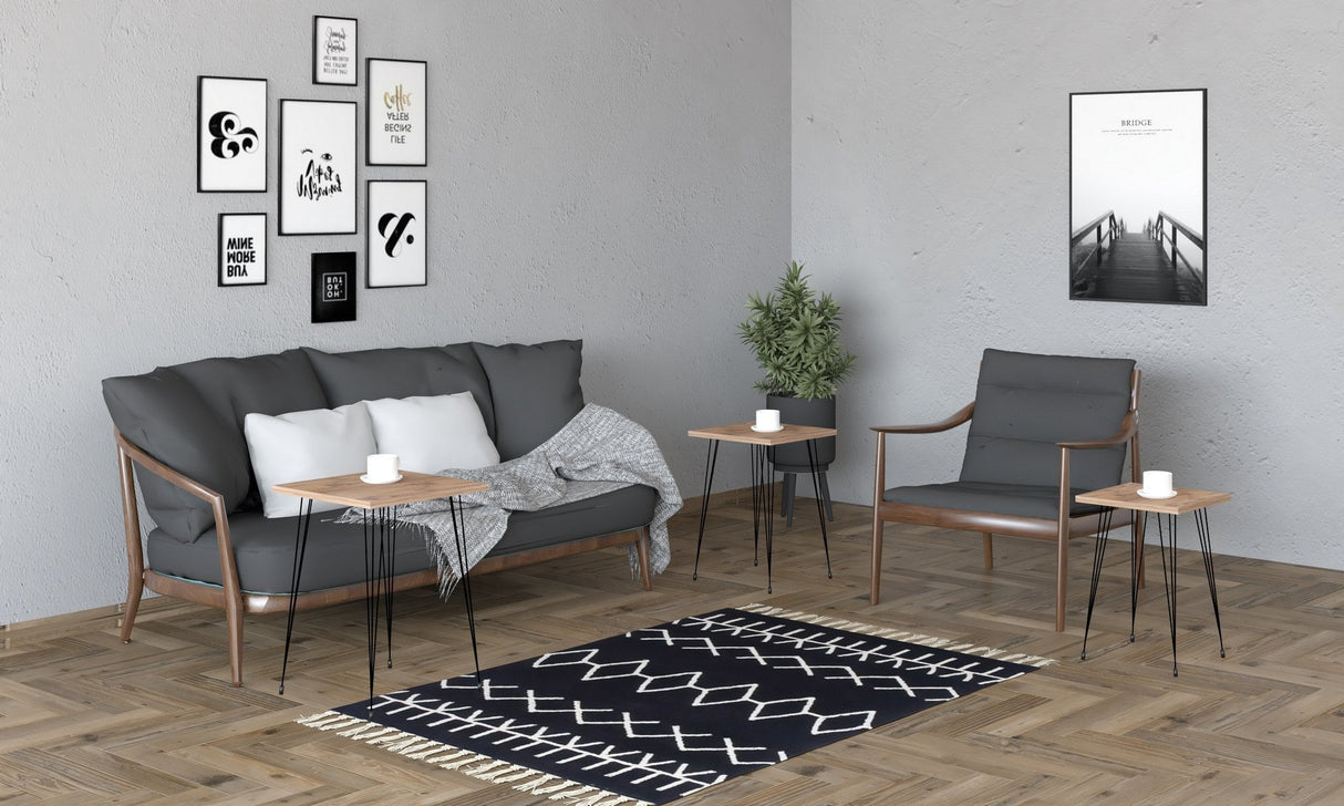 Set 3 măsuțe de cafea Mali, Diverse culori, Diverse dimensiuni - Negru - Pin atlantic - 40x40x55 cm | SKU: 835PUQ6254 | Set 3 măsuțe de cafea Mali, varianta Negru - Pin atlantic - 40x40x55 cm, produs pentru amenajarea locuinței, disponibil online în România la CasaMob