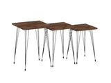 Set 3 măsuțe de cafea Mali, Diverse culori, Diverse dimensiuni - Negru - Pin atlantic - 40x40x55 cm | SKU: 835PUQ6254 | Set 3 măsuțe de cafea Mali, varianta Negru - Pin atlantic - 40x40x55 cm, produs pentru amenajarea locuinței, disponibil online în România la CasaMob