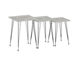 Set 3 măsuțe de cafea Mali, Diverse culori, Diverse dimensiuni - Negru - Cyrstal - 40x40x55 cm | SKU: 835PUQ6255 | Set 3 măsuțe de cafea Mali, varianta Negru - Cyrstal - 40x40x55 cm, produs pentru amenajarea locuinței, disponibil online în România la CasaMob
