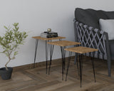 Set 3 măsuțe de cafea Mali, Diverse culori, Diverse dimensiuni - Negru - Oud - 40x40x55 cm | SKU: 835PUQ6256 | Set 3 măsuțe de cafea Mali, varianta Negru - Oud - 40x40x55 cm, produs pentru amenajarea locuinței, disponibil online în România la CasaMob