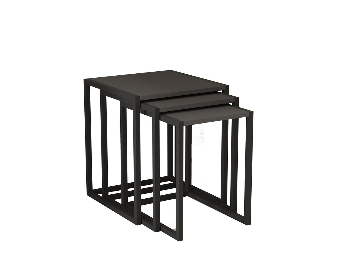 Set 3 măsuțe de cafea Tali, Diverse culori, 44x45x52 cm - Negru - Antracit | SKU: 835PUQ6257 | Set 3 măsuțe de cafea Tali, 44x45x52 cm, varianta Negru - Antracit, produs pentru amenajarea locuinței, disponibil online în România la CasaMob