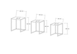 Set 3 măsuțe de cafea Tali, Diverse culori, 44x45x52 cm - Negru - Antracit | SKU: 835PUQ6257 | Set 3 măsuțe de cafea Tali, 44x45x52 cm, varianta Negru - Antracit, produs pentru amenajarea locuinței, disponibil online în România la CasaMob