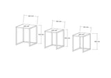 Set 3 măsuțe de cafea Tali, Diverse culori, 44x45x52 cm - Negru - Nuc | SKU: 835PUQ6259 | Set 3 măsuțe de cafea Tali, 44x45x52 cm, varianta Negru - Nuc, produs pentru amenajarea locuinței, disponibil online în România la CasaMob