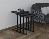 Set 3 măsuțe de cafea Stoli, Diverse culori, 40x40x62 cm - Negru - Antracit | SKU: 835PUQ6263 | Set 3 măsuțe de cafea Stoli, 40x40x62 cm, varianta Negru - Antracit, produs pentru amenajarea locuinței, disponibil online în România la CasaMob