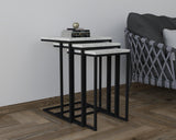 Set 3 măsuțe de cafea Stoli, Diverse culori, 40x40x62 cm - Negru - Cyrstal | SKU: 835PUQ6264 | Set 3 măsuțe de cafea Stoli, 40x40x62 cm, varianta Negru - Cyrstal, produs pentru amenajarea locuinței, disponibil online în România la CasaMob
