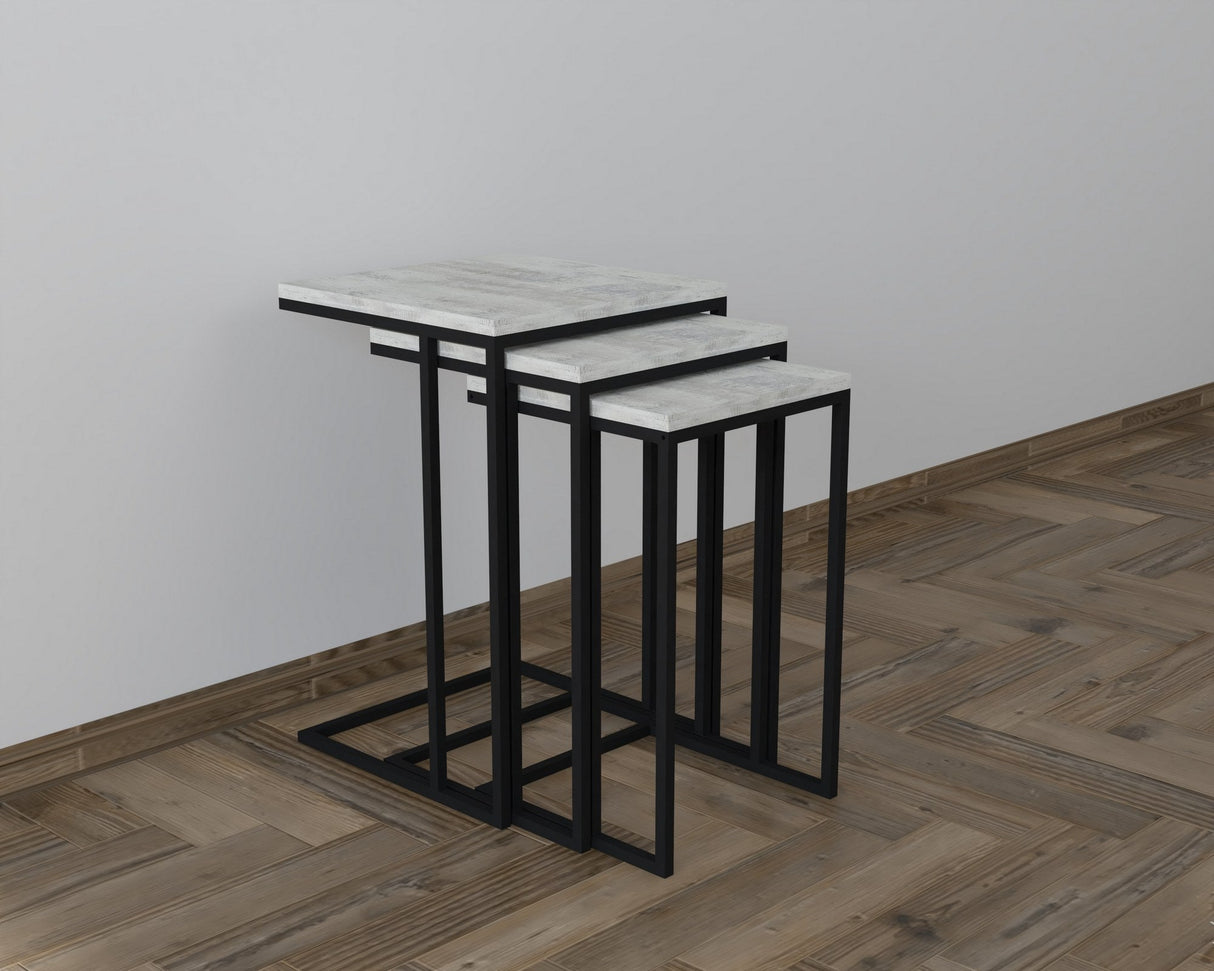 Set 3 măsuțe de cafea Stoli, Diverse culori, 40x40x62 cm - Negru - Cyrstal | SKU: 835PUQ6264 | Set 3 măsuțe de cafea Stoli, 40x40x62 cm, varianta Negru - Cyrstal, produs pentru amenajarea locuinței, disponibil online în România la CasaMob