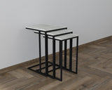 Set 3 măsuțe de cafea Stoli, Diverse culori, 40x40x62 cm - Negru - Cyrstal | SKU: 835PUQ6264 | Set 3 măsuțe de cafea Stoli, 40x40x62 cm, varianta Negru - Cyrstal, produs pentru amenajarea locuinței, disponibil online în România la CasaMob