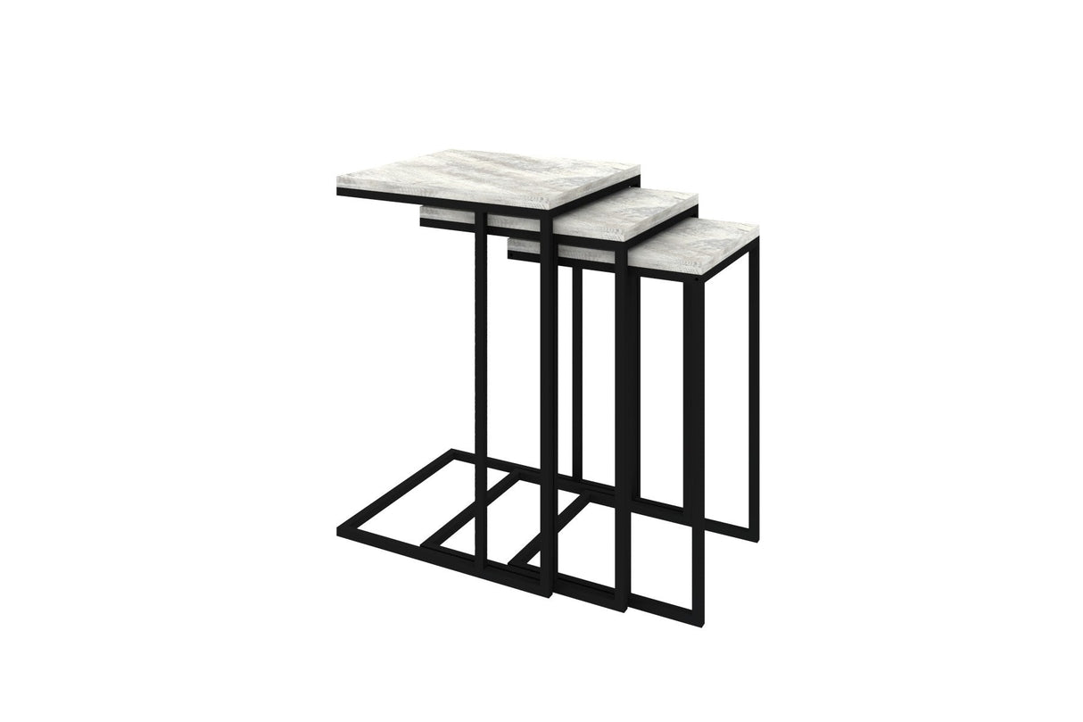 Set 3 măsuțe de cafea Stoli, Diverse culori, 40x40x62 cm - Negru - Cyrstal | SKU: 835PUQ6264 | Set 3 măsuțe de cafea Stoli, 40x40x62 cm, varianta Negru - Cyrstal, produs pentru amenajarea locuinței, disponibil online în România la CasaMob