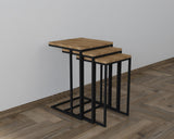 Set 3 măsuțe de cafea Stoli, Diverse culori, 40x40x62 cm - Negru - Oud | SKU: 835PUQ6265 | Set 3 măsuțe de cafea Stoli, 40x40x62 cm, varianta Negru - Oud, produs pentru amenajarea locuinței, disponibil online în România la CasaMob
