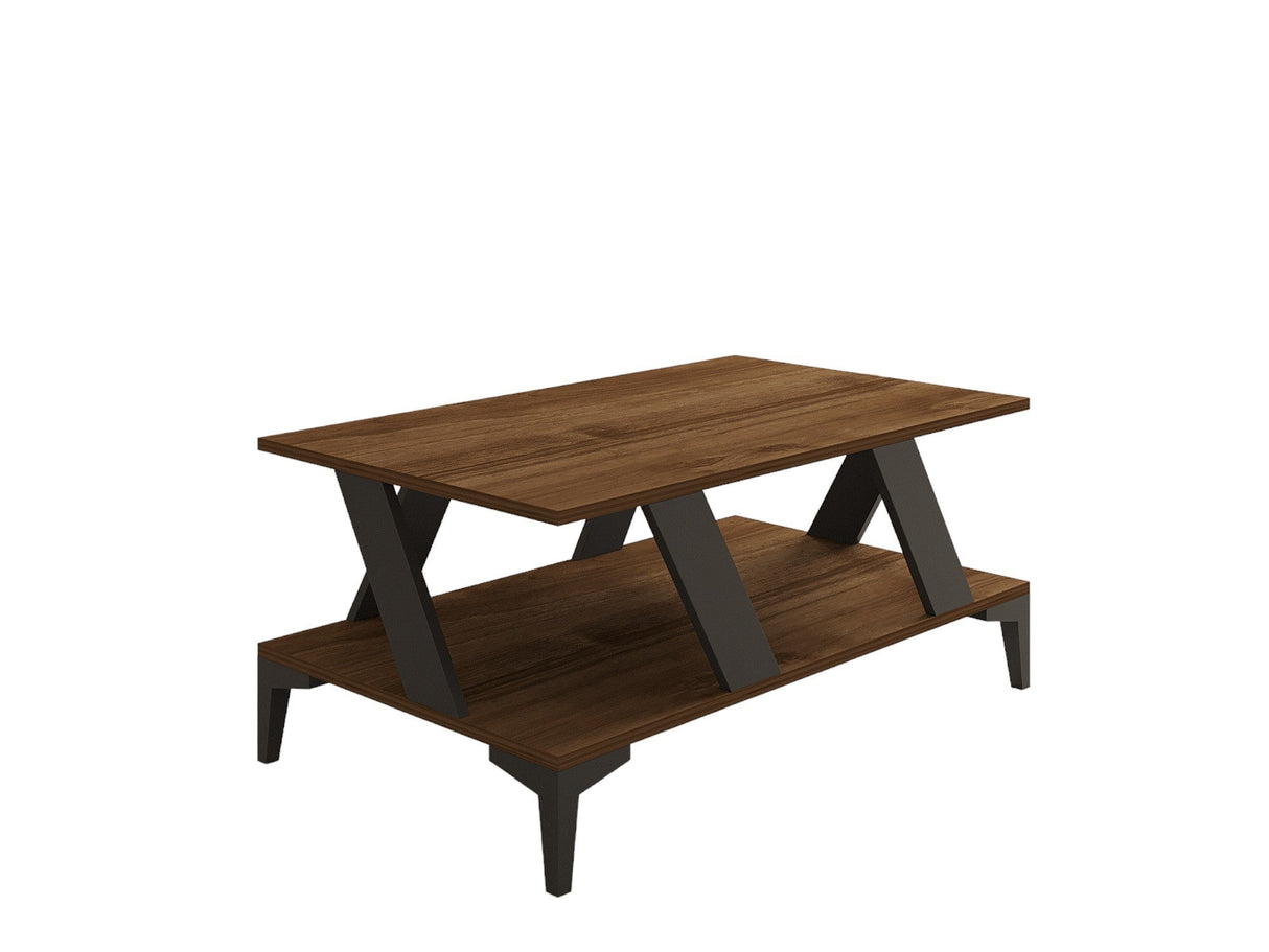 Măsuță de cafea Tabla, Diverse culori, 100x60x40 cm - Antracit - Nuc | SKU: 835PUQ6268 | Măsuță de cafea Tabla, 100x60x40 cm, varianta Antracit - Nuc, produs pentru amenajarea locuinței, disponibil online în România la CasaMob
