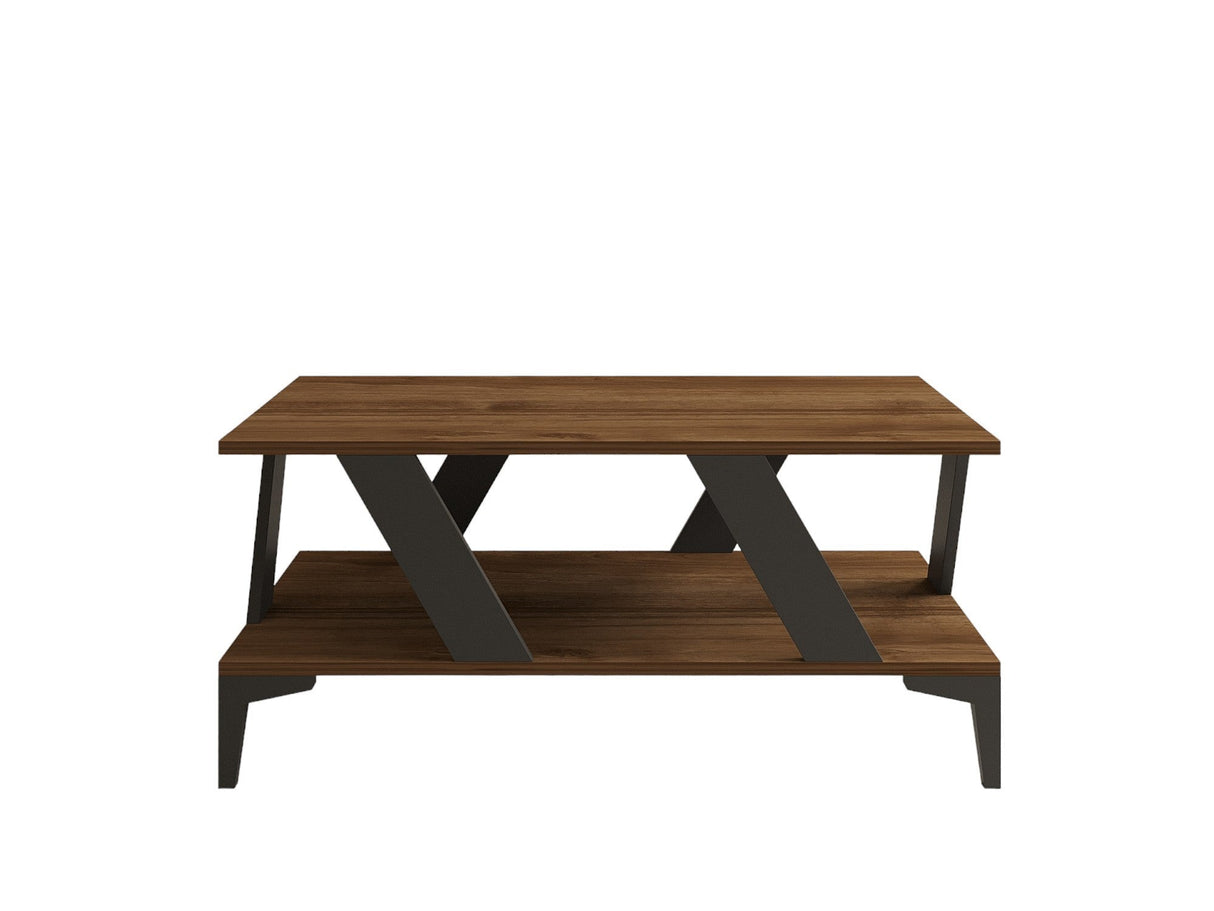 Măsuță de cafea Tabla, Diverse culori, 100x60x40 cm - Antracit - Nuc | SKU: 835PUQ6268 | Măsuță de cafea Tabla, 100x60x40 cm, varianta Antracit - Nuc, produs pentru amenajarea locuinței, disponibil online în România la CasaMob