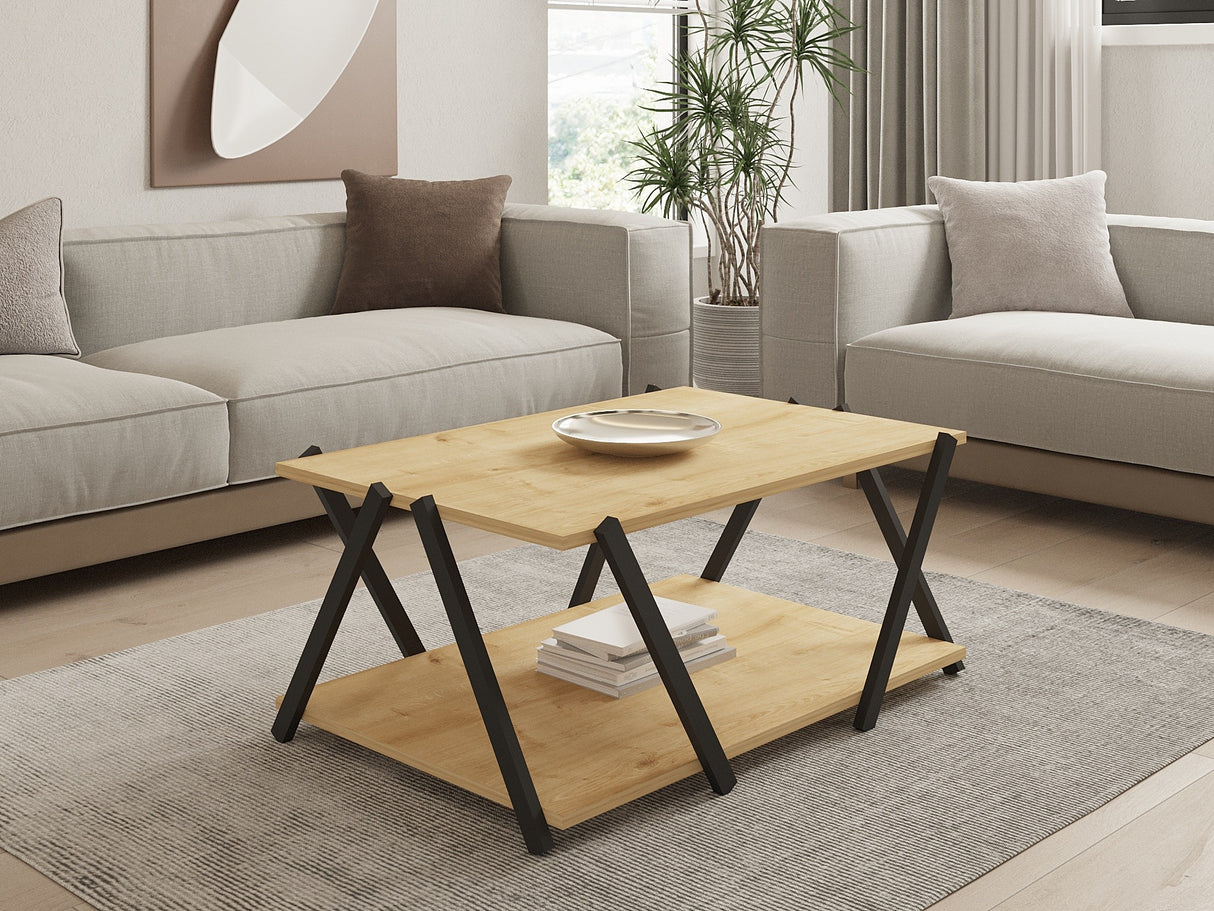 Măsuță de cafea Lara, Diverse culori, 94x64x41 cm - Antracit - Stejar safir | SKU: 835PUQ6269 | Măsuță de cafea Lara, 94x64x41 cm, varianta Antracit - Stejar safir, produs pentru amenajarea locuinței, disponibil online în România la CasaMob
