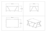 Măsuță de cafea Lara, Diverse culori, 94x64x41 cm - Antracit - Stejar safir | SKU: 835PUQ6269 | Măsuță de cafea Lara, 94x64x41 cm, varianta Antracit - Stejar safir, produs pentru amenajarea locuinței, disponibil online în România la CasaMob