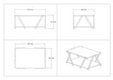 Măsuță de cafea Lara, Diverse culori, 94x64x41 cm - Antracit - Nuc | SKU: 835PUQ6270 | Măsuță de cafea Lara, 94x64x41 cm, varianta Antracit - Nuc, produs pentru amenajarea locuinței, disponibil online în România la CasaMob