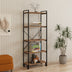 Bibliotecă Abel, Pin atlantic - Negru, Ø16x60 cm, SKU 835PUQ6277, imagine 1
