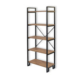 Bibliotecă Abel, Pin atlantic - Negru, Ø16x60 cm