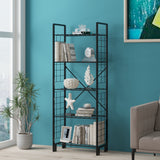 Bibliotecă Kane, Negru, 30x156x60 cm