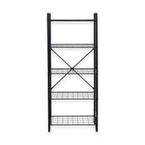 Bibliotecă Kane, Negru, 30x156x60 cm