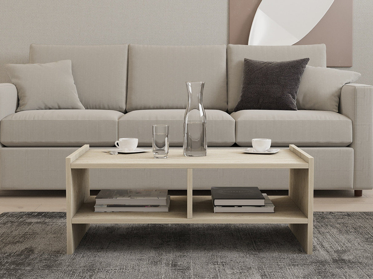 Măsuță de cafea Pera, Diverse culori, 90x50x35 cm - Travertin | SKU: 835PUQ6352 | Măsuță de cafea Pera, 90x50x35 cm, varianta Travertin, produs pentru amenajarea locuinței, disponibil online în România la CasaMob