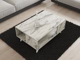 Măsuță de cafea Yuka, Diverse culori, 90x60x40 cm - Freesia marble | SKU: 835PUQ6353 | Măsuță de cafea Yuka, 90x60x40 cm, varianta Freesia marble, produs pentru amenajarea locuinței, disponibil online în România la CasaMob