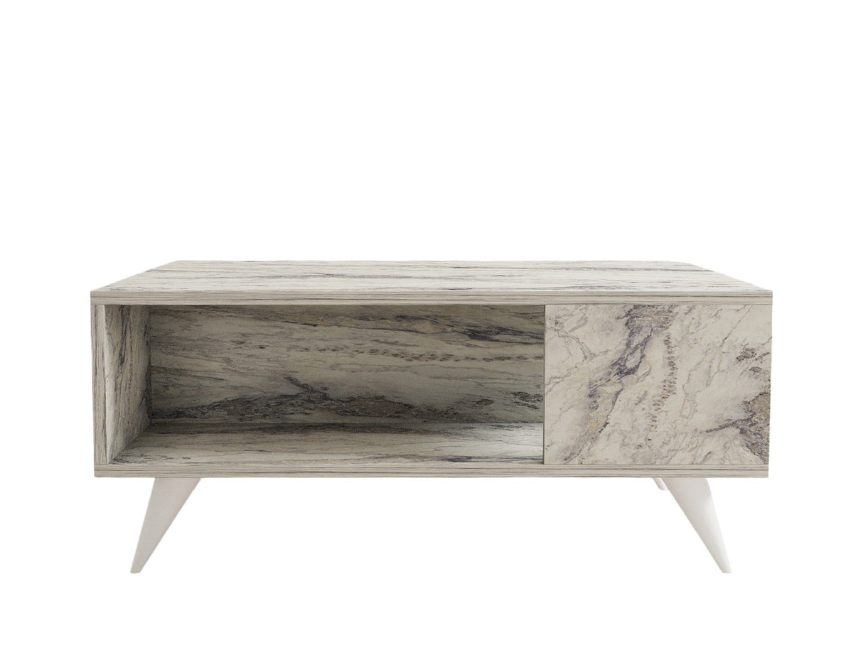 Măsuță de cafea Yuka, Diverse culori, 90x60x40 cm - Freesia marble | SKU: 835PUQ6353 | Măsuță de cafea Yuka, 90x60x40 cm, varianta Freesia marble, produs pentru amenajarea locuinței, disponibil online în România la CasaMob