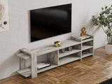 Comodă TV Zeyna - Fressia, Marble, Freesia marble, 156x30x40 cm