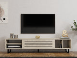 Comodă TV Safir, Diverse culori, 160x40x35 cm - Travertin | SKU: 835PUQ6403 | Comodă TV Safir, 160x40x35 cm, varianta Travertin, produs pentru amenajarea locuinței, disponibil online în România la CasaMob