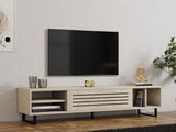 Comodă TV Safir, Diverse culori, 160x40x35 cm - Travertin | SKU: 835PUQ6403 | Comodă TV Safir, 160x40x35 cm, varianta Travertin, produs pentru amenajarea locuinței, disponibil online în România la CasaMob