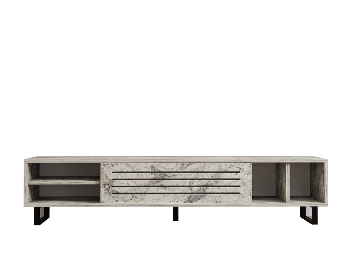 Comodă TV Safir, Diverse culori, 160x40x35 cm - Freesia marble | SKU: 835PUQ6404 | Comodă TV Safir, 160x40x35 cm, varianta Freesia marble, produs pentru amenajarea locuinței, disponibil online în România la CasaMob
