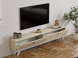 Comodă TV Paris, Diverse culori, 160x25x40 cm - Travertin | SKU: 835PUQ6406 | Comodă TV Paris, 160x25x40 cm, varianta Travertin, produs pentru amenajarea locuinței, disponibil online în România la CasaMob