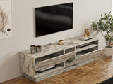 Comodă TV Koza, Diverse culori, 160x40x45 cm - Freesia marble | SKU: 835PUQ6410 | Comodă TV Koza, 160x40x45 cm, varianta Freesia marble, produs pentru amenajarea locuinței, disponibil online în România la CasaMob