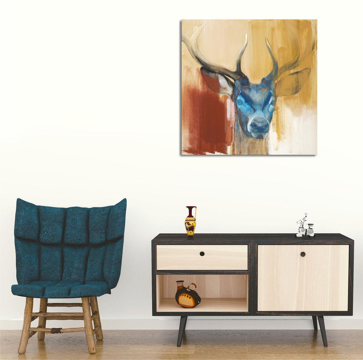 Tablou Canvas pe pânză  KC194, Multicolor, 45x45 cm
