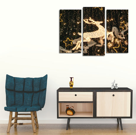Tablou canvas 3 bucăți UC91, Multicolor, 66x45x3 cm