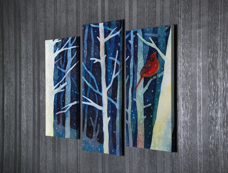 Tablou canvas 3 bucăți UC93, Multicolor, 66x45x3 cm