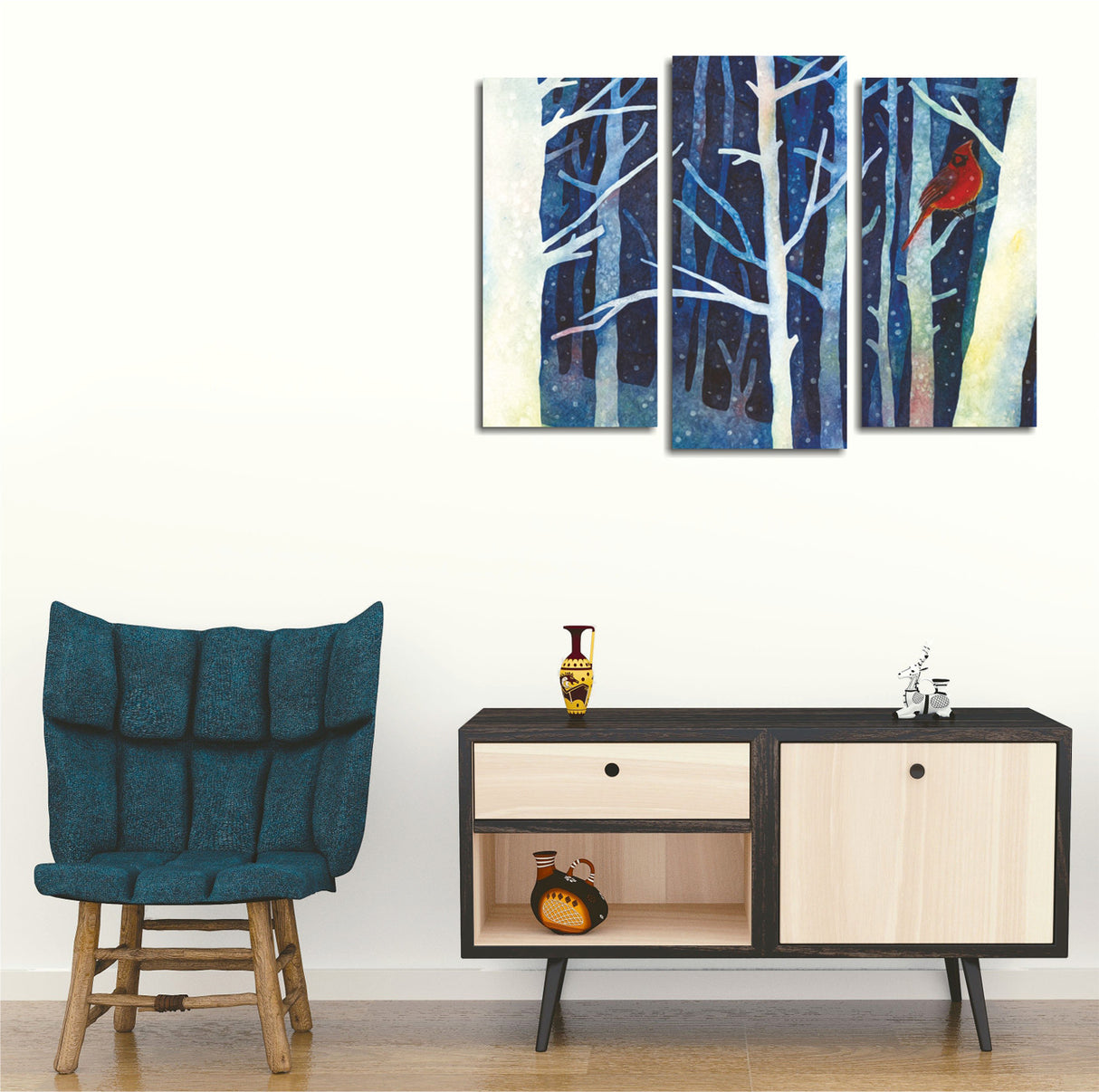 Tablou canvas 3 bucăți UC93, Multicolor, 66x45x3 cm